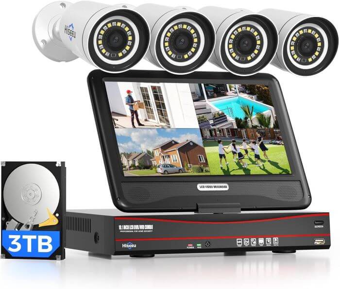 Hiseeu 5MP Ueberwachungskamera Set Outdoor