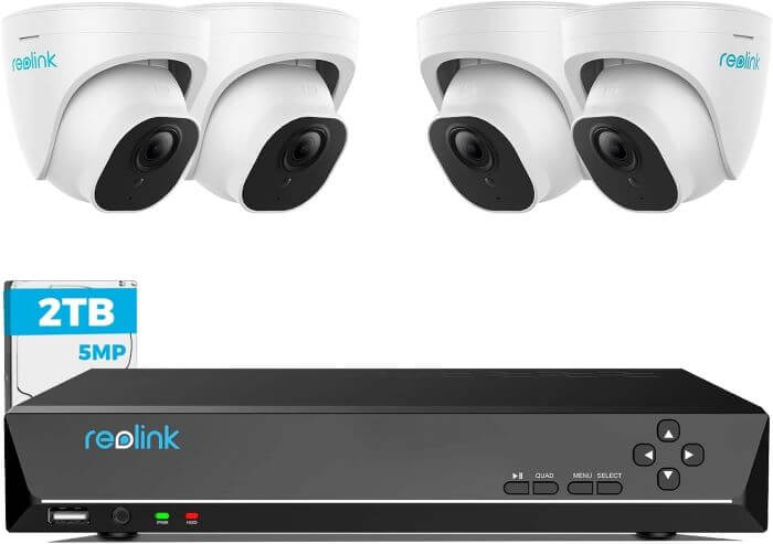 Reolink 5MP Ueberwachungskamera Set Outdoor RLK8-520D4-5MP